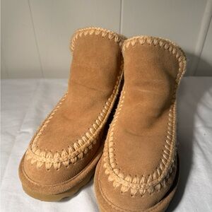 BearPaw Suede Ankle Boots in Winter Iced Coffee